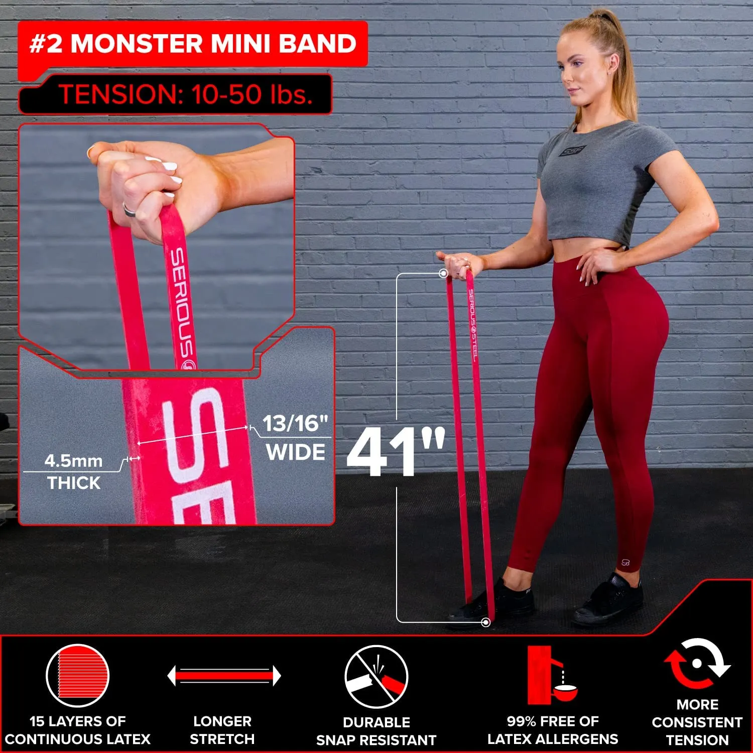 41" X-Strong Resistance Band (115-290 lbs)