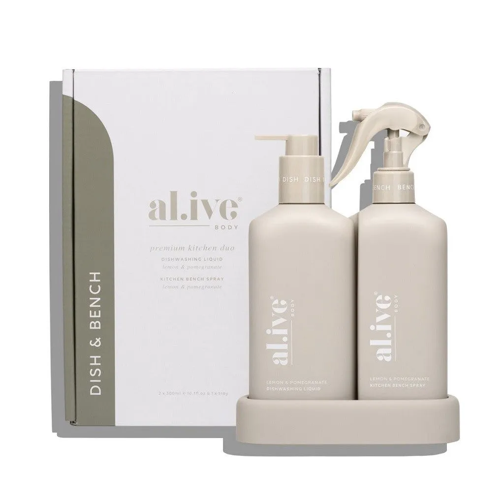 Al.ive Dishwashing Liquid & Kitchen Bench Spray Kitchen Duo