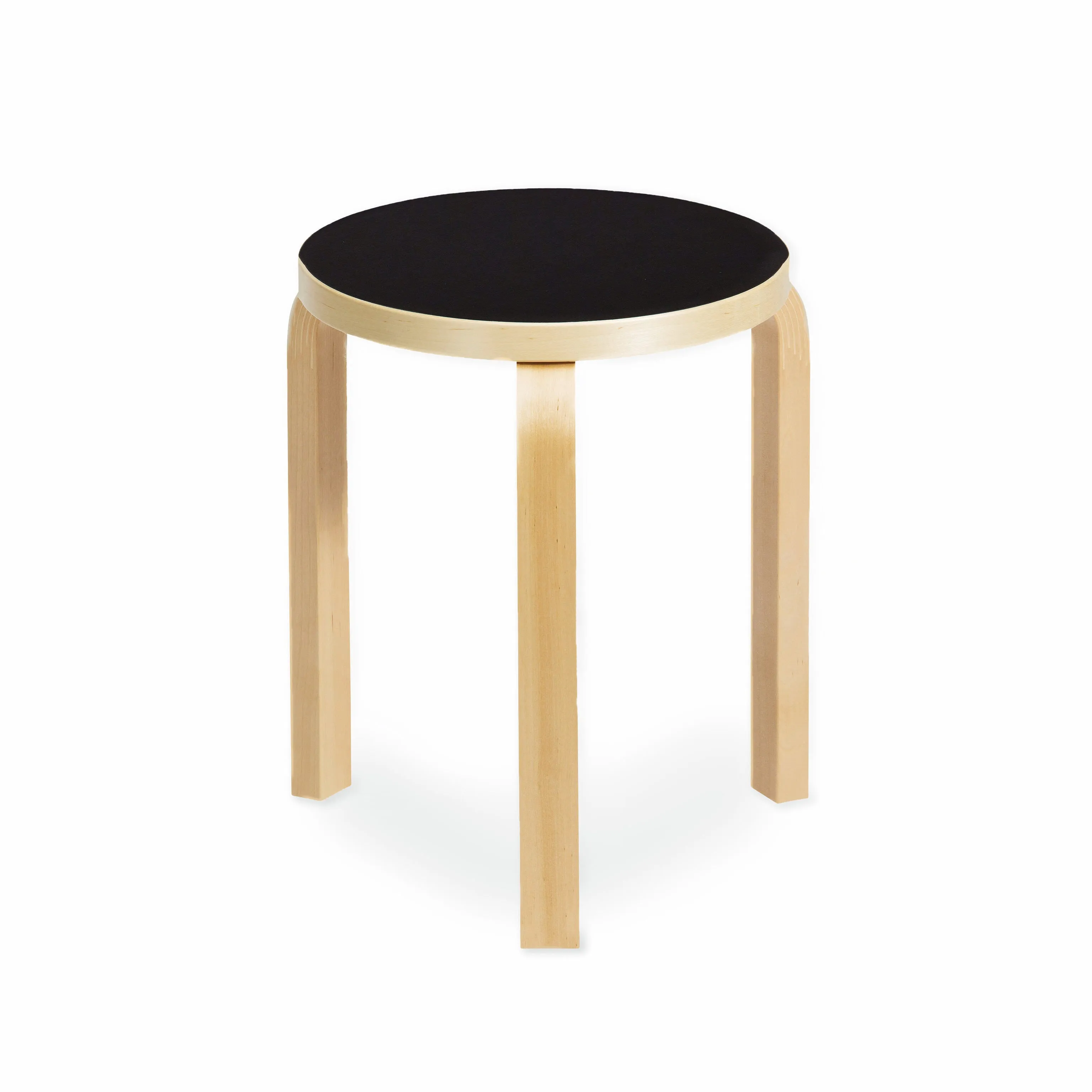 Artek Aalto Stacking Stool 60 - Black/ Birch