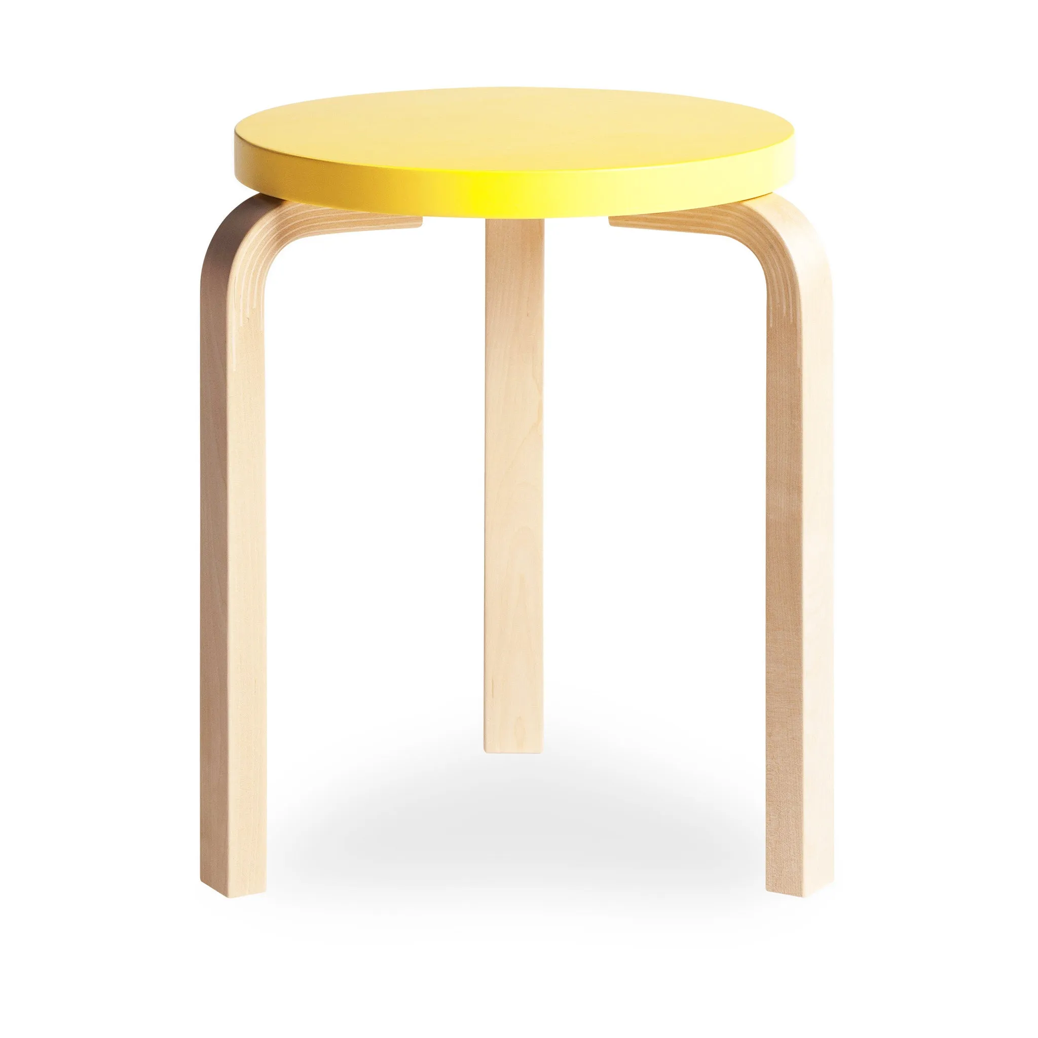 Artek Aalto Stacking Stool 60 - Black/ Black