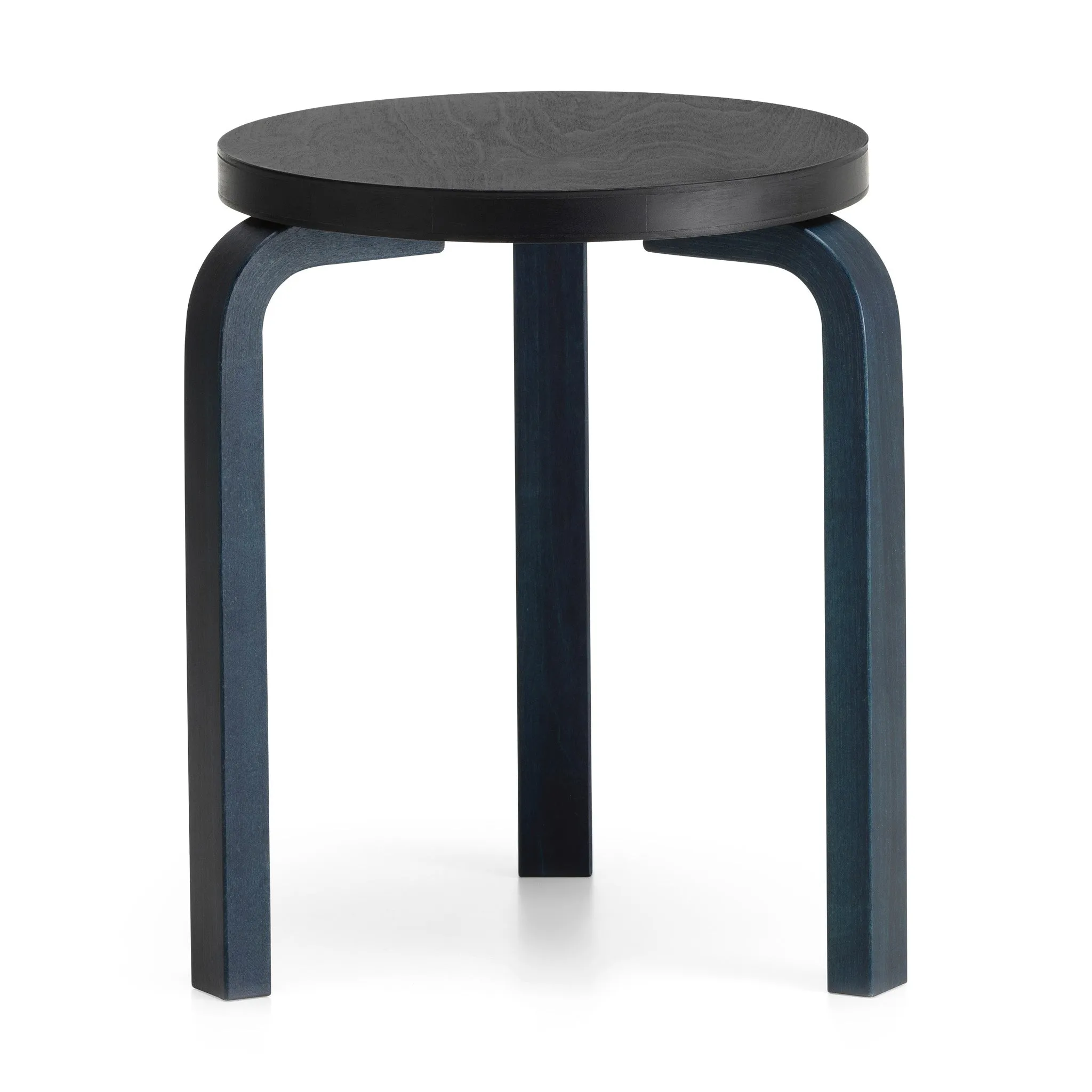 Artek Aalto Stacking Stool 60 - Black/ Black