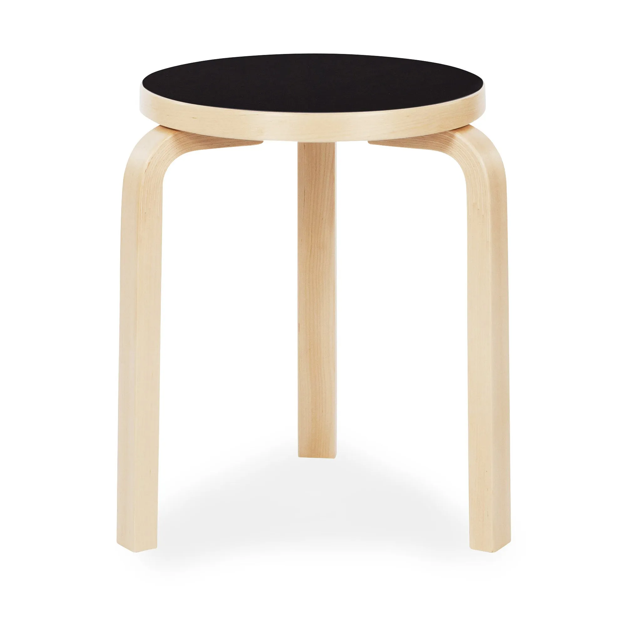 Artek Aalto Stacking Stool 60 - Black/ Black