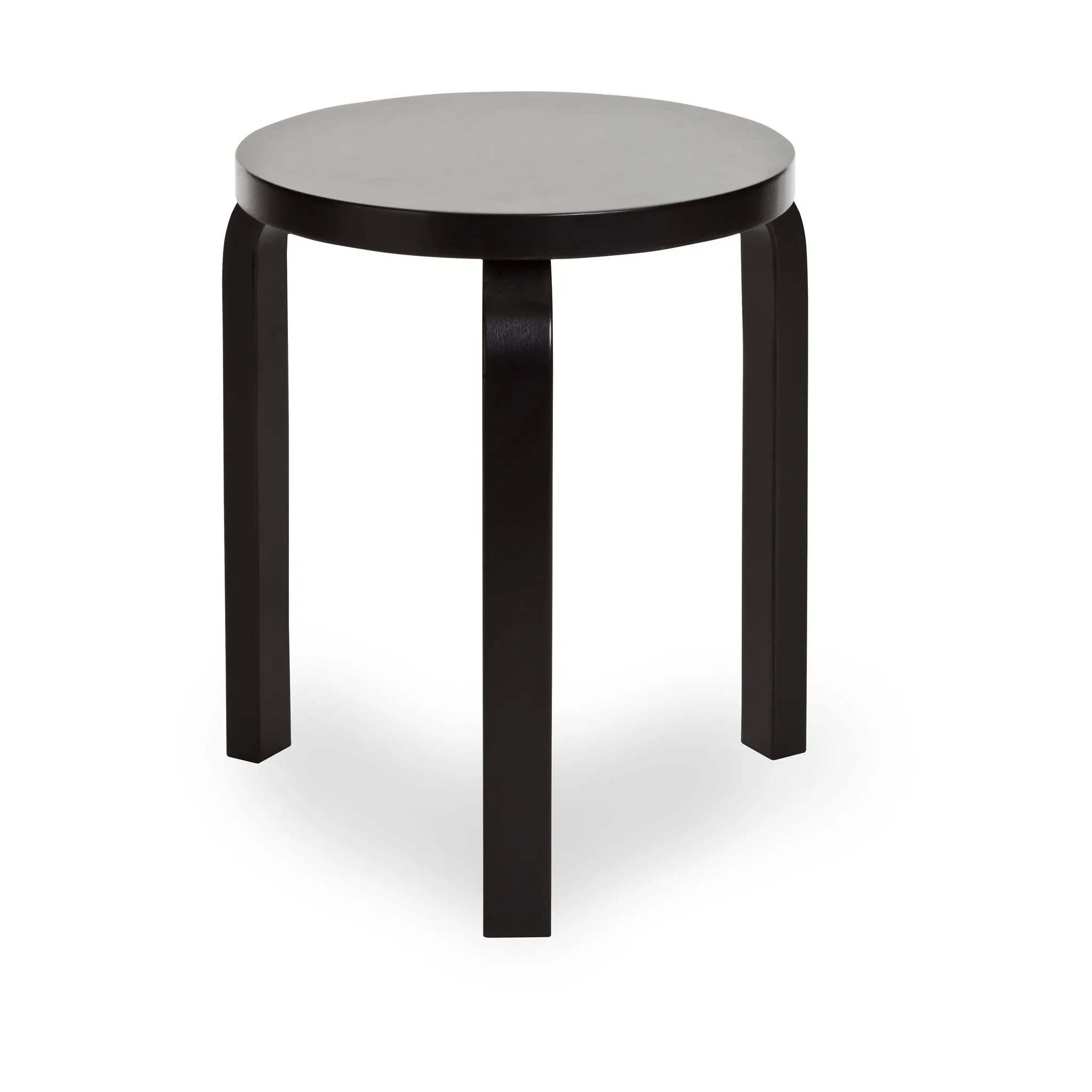 Artek Aalto Stacking Stool 60 - Black/ Black