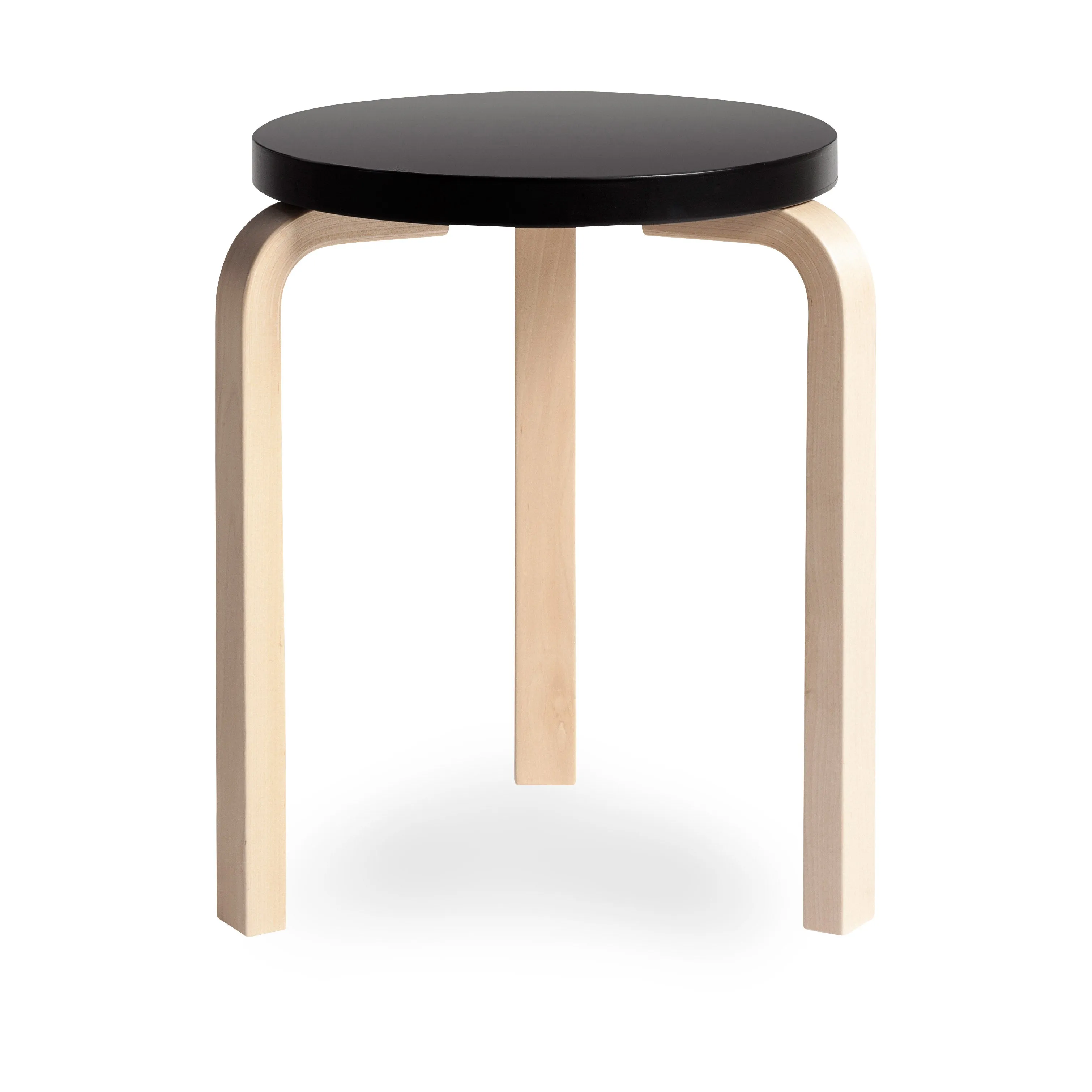 Artek Aalto Stacking Stool 60 - Black