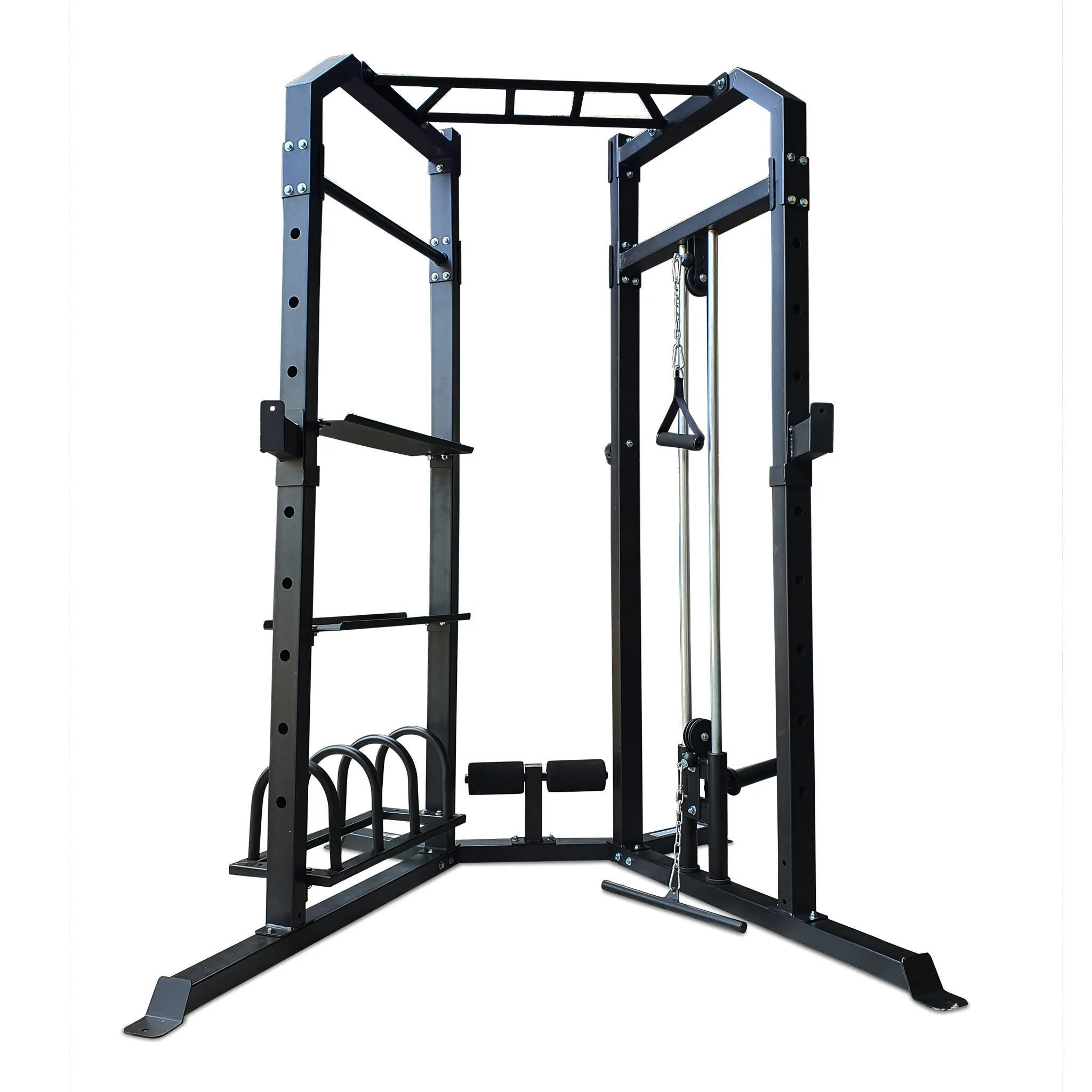 Body Iron Power Cage System MC350 Elite Set   120kg Olympic Barbell & Bumper Plate Set