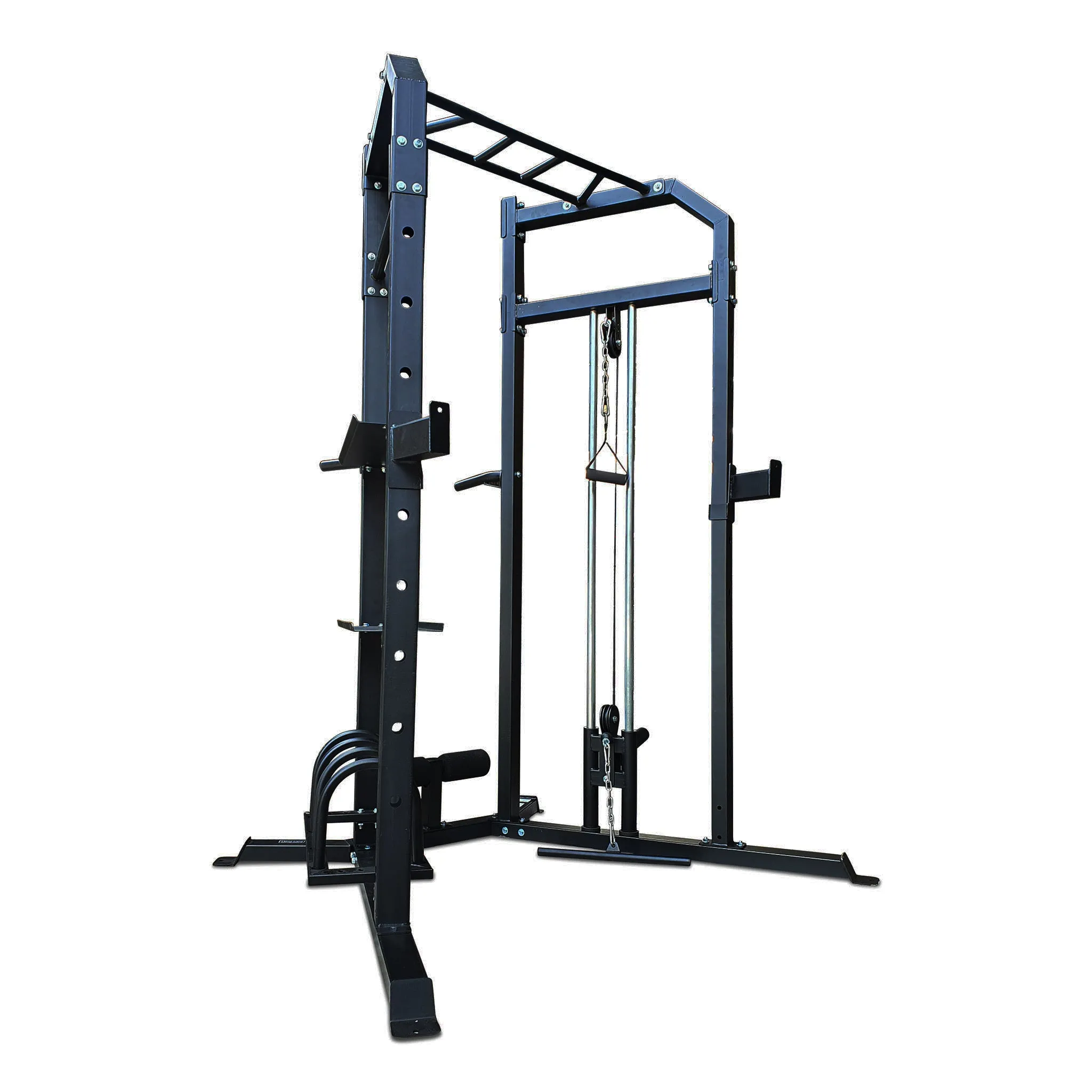 Body Iron Power Cage System MC350 Elite Set   120kg Olympic Barbell & Bumper Plate Set