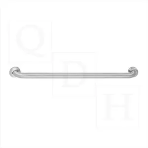 Bradley 812-2 Grab Bar 1-1/2" O.D. - Concealed Mounting, Safety-Grip, Satin Stainless