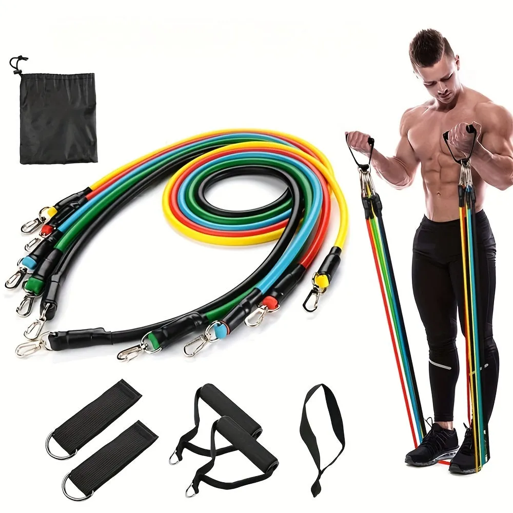 Complete TPE Resistance Bands Set for Home Workouts  Yoga