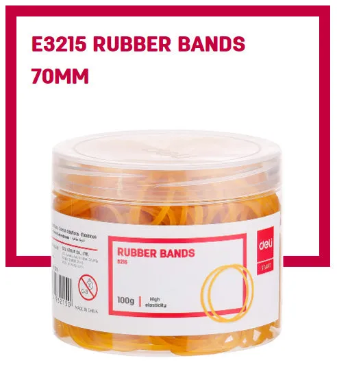 Deli Rubber Bands 70mm (100 grams)