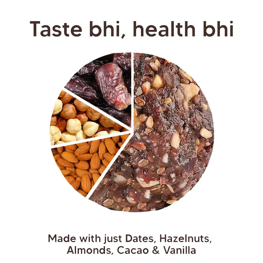 EAT BETTER CO - Better Laddoos - Hazelnut & Chocolate - Delicious Sugar-Free Laddoos | Energy-Bar Replacement | Dry-Fruit Laddoo | High Protein and Instant Energy | Pack of 20