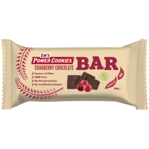 Em's Power Cookies - Energy Bars - Cranberry Chocolate (Vegan)