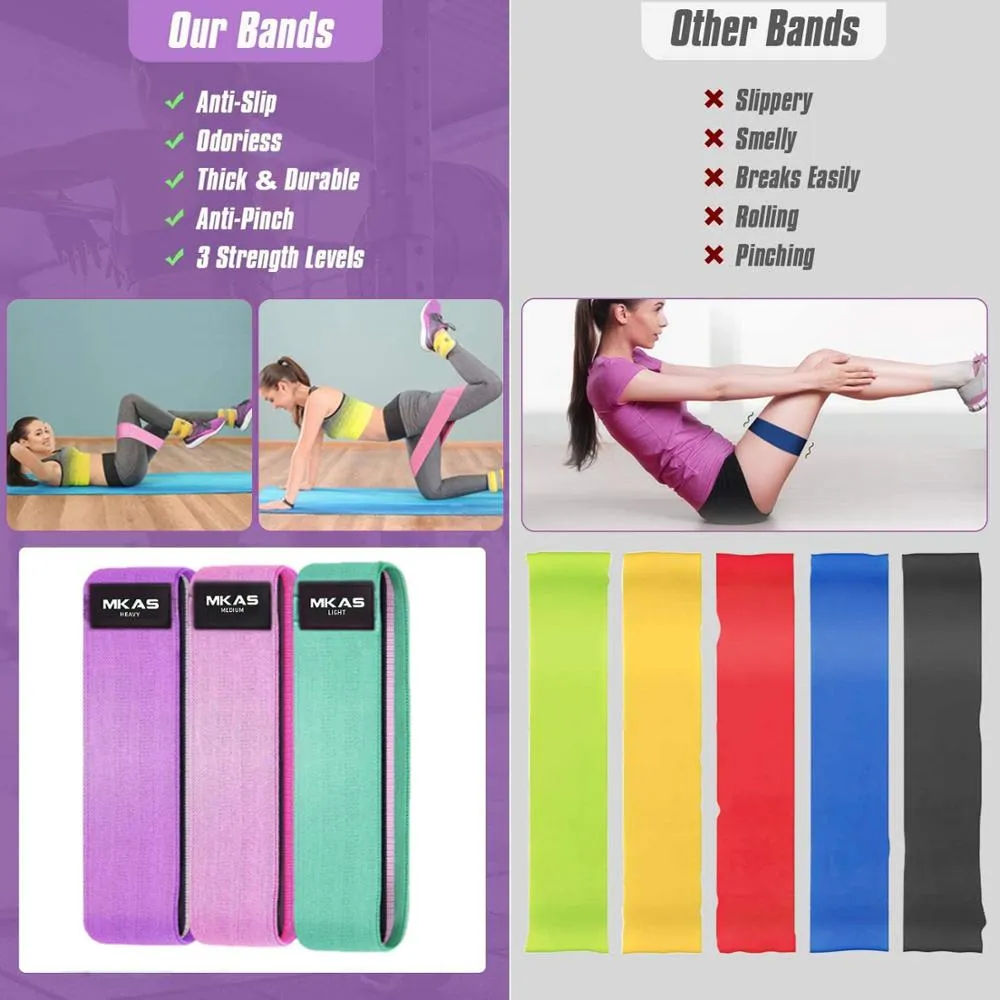 Hip Fitness Resistance Exercise Bands