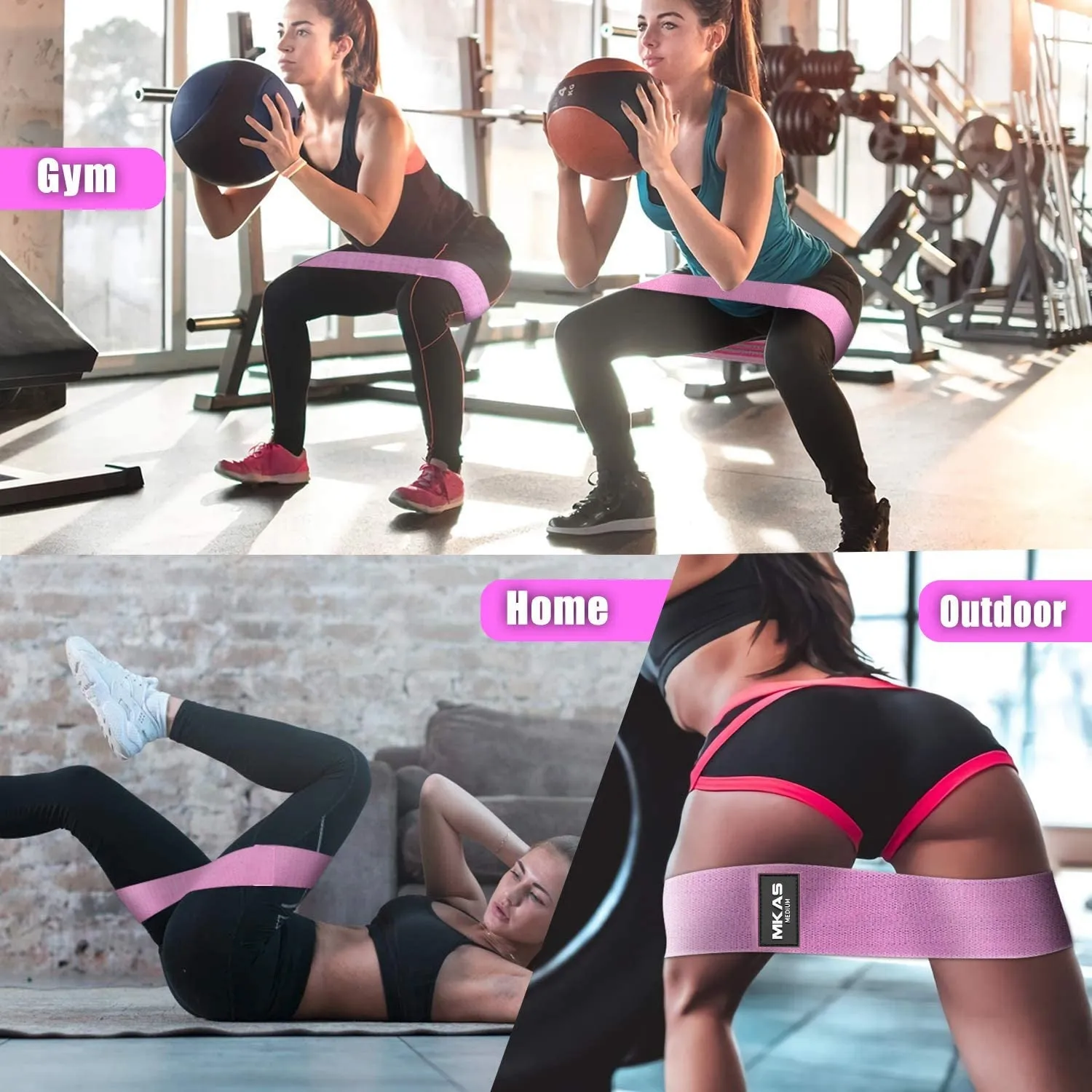 Hip Fitness Resistance Exercise Bands