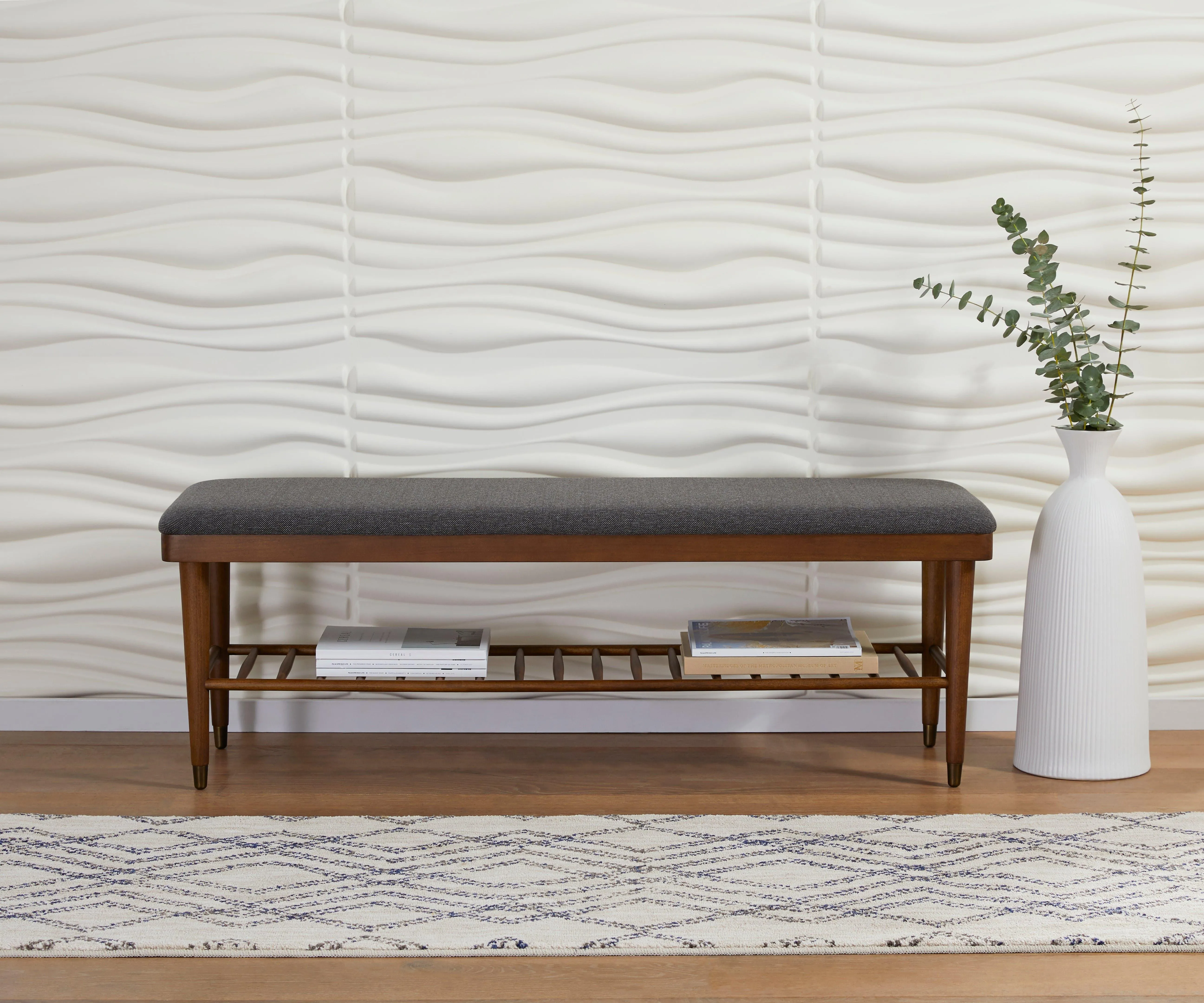 Holfred Bench With Shelf