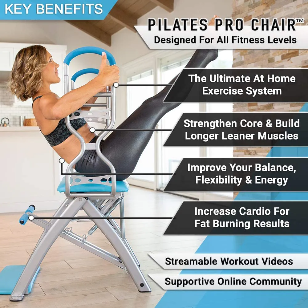 Life's A Beach Pilates PRO Chair Max with Sculpting Handles   Shape Transform & Reform   Total Gym Home Workout   Adjustable Resistance Levels