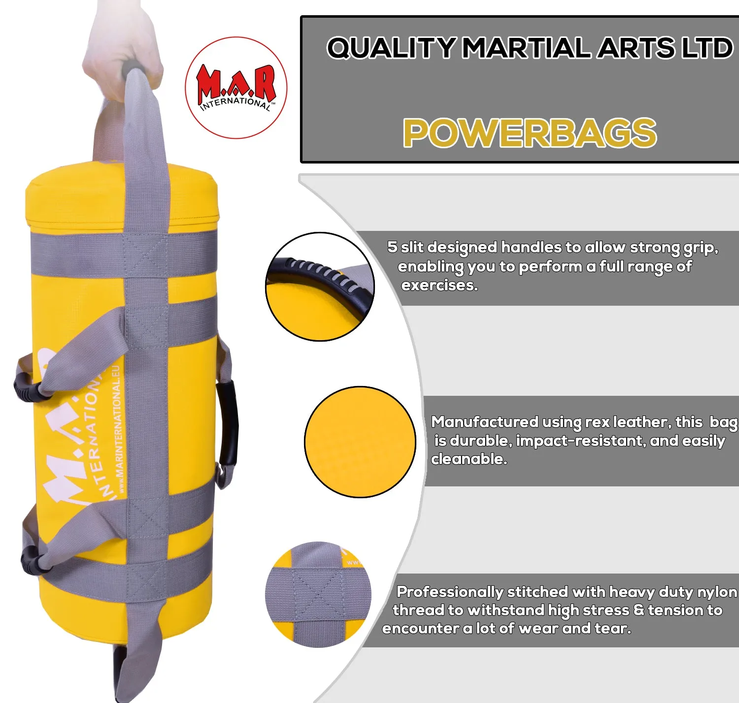 MAR-371 | 10KG Power Core Weighted Bag (YELLOW)