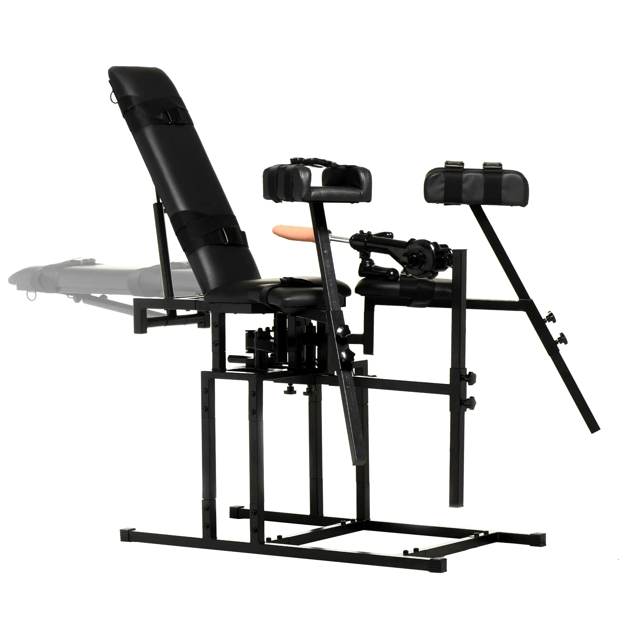 Master Series Leg Spreader Obedience Chair With Sex Machine