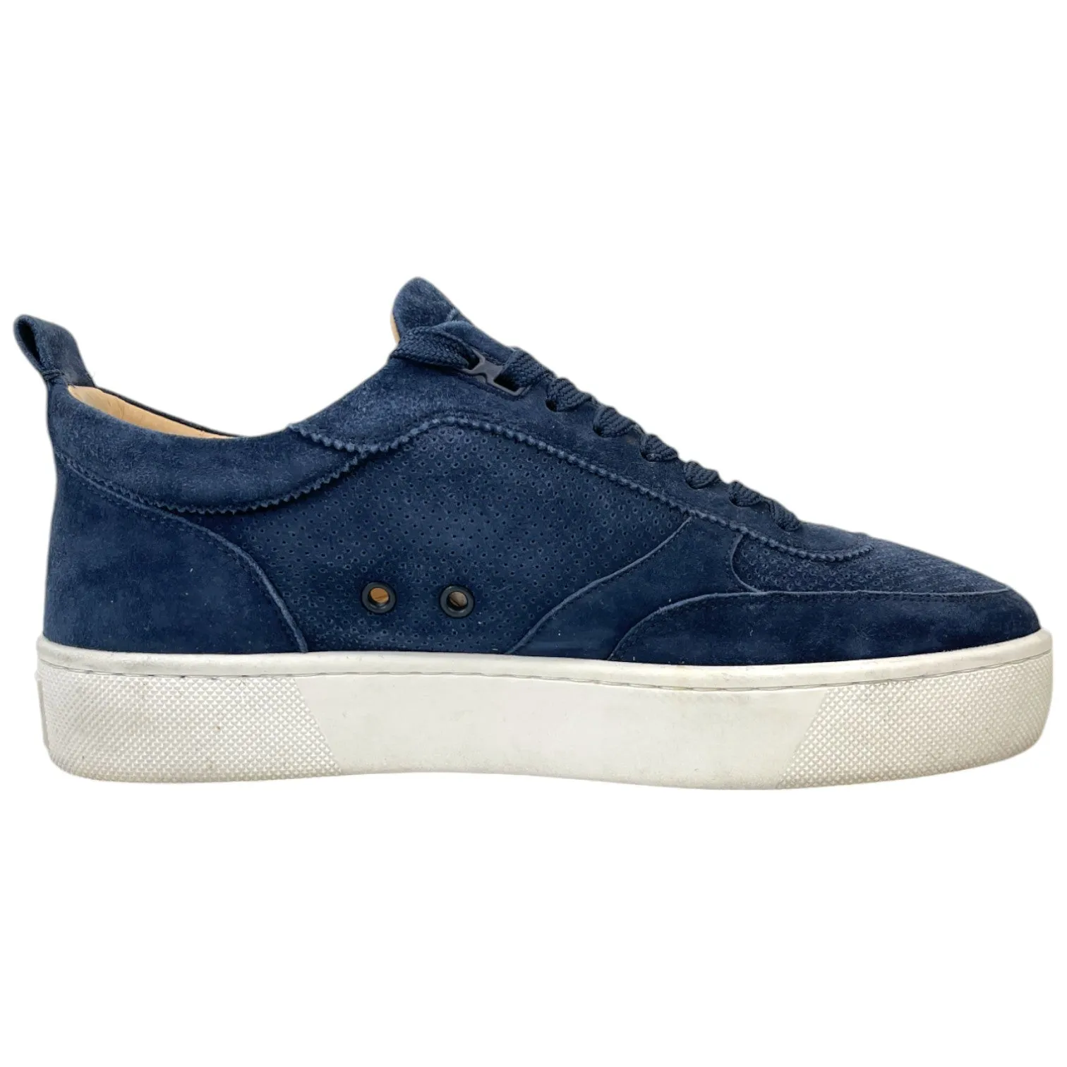 Men's Happyrui Suede Low Trainers Navy Size EU 41.5 / UK 7.5