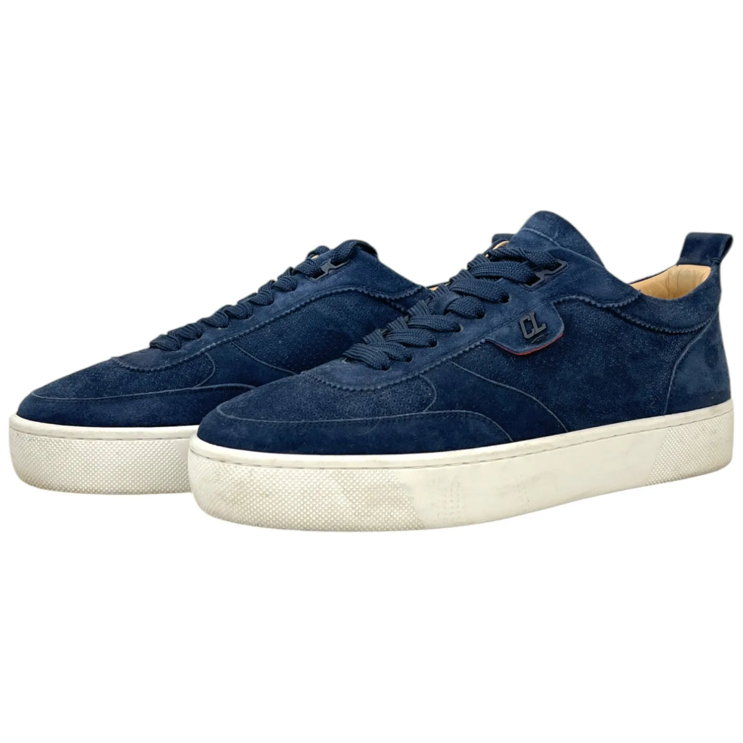 Men's Happyrui Suede Low Trainers Navy Size EU 41.5 / UK 7.5