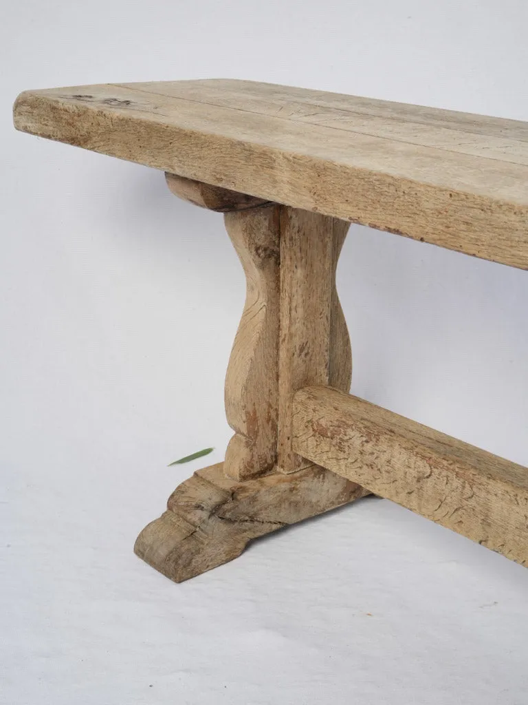 Rustic French Oak Farmhouse Bench - Early 20th century 17¼"