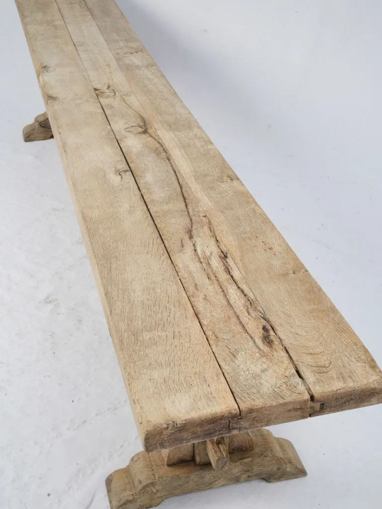 Rustic French Oak Farmhouse Bench - Early 20th century 17¼"