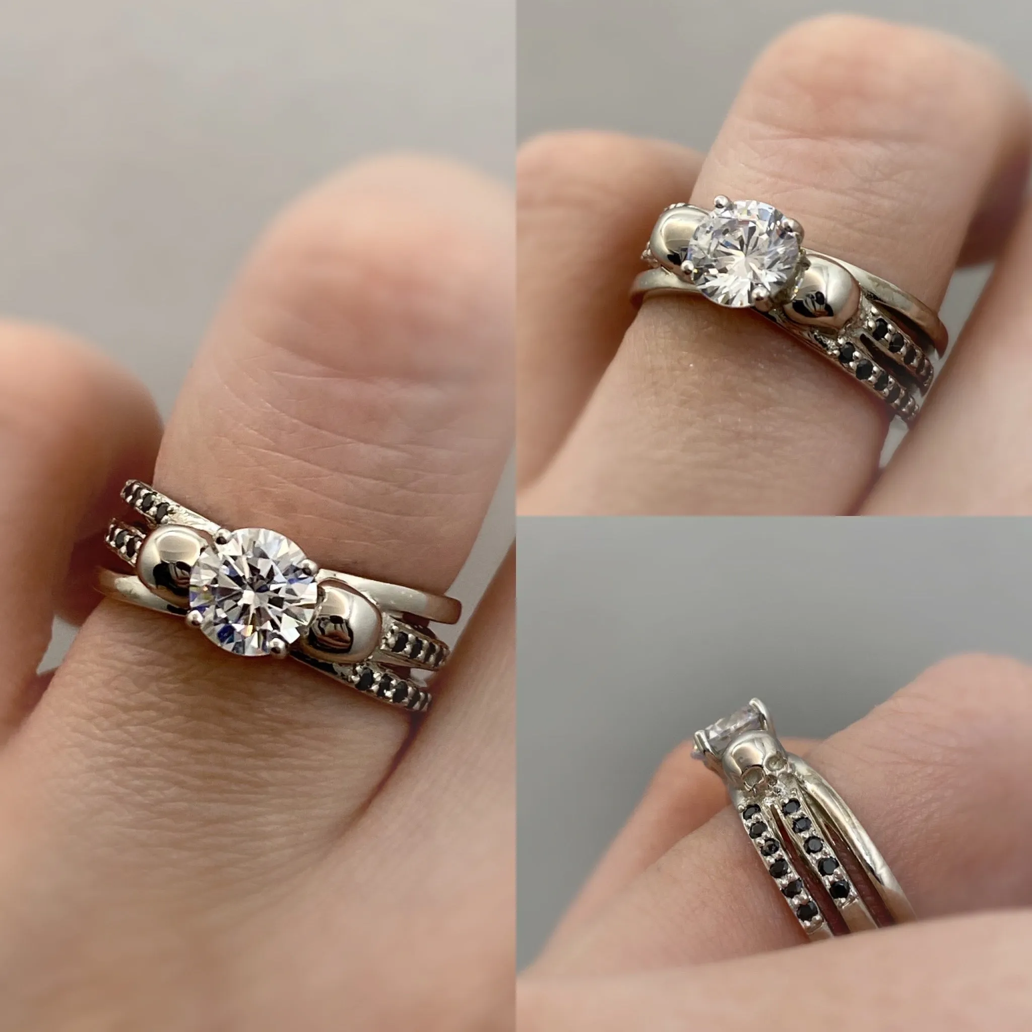 Secret Skull Engagement Ring-UDINC0732