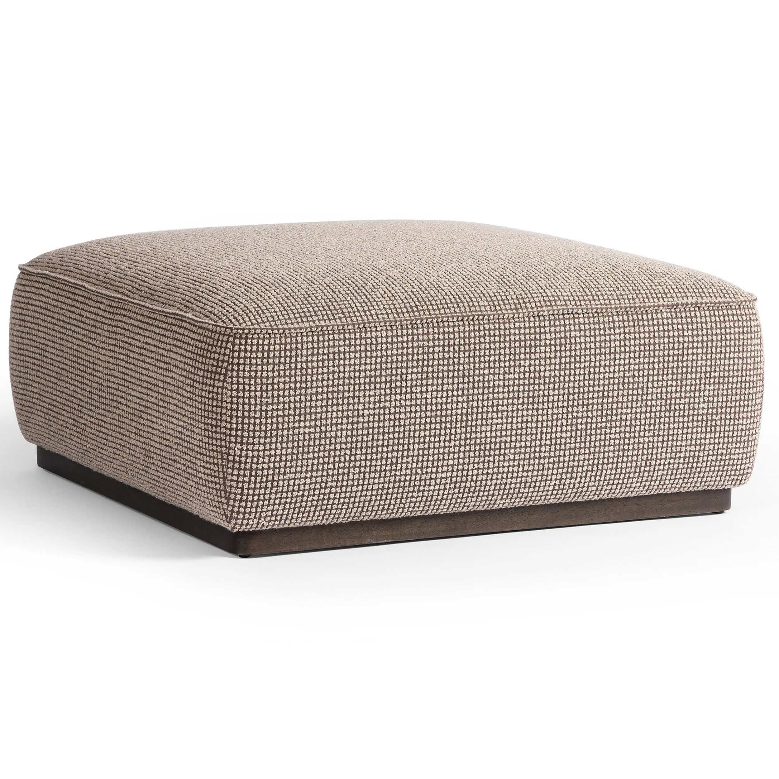 Sinclair Square Ottoman, Barrow Taupe