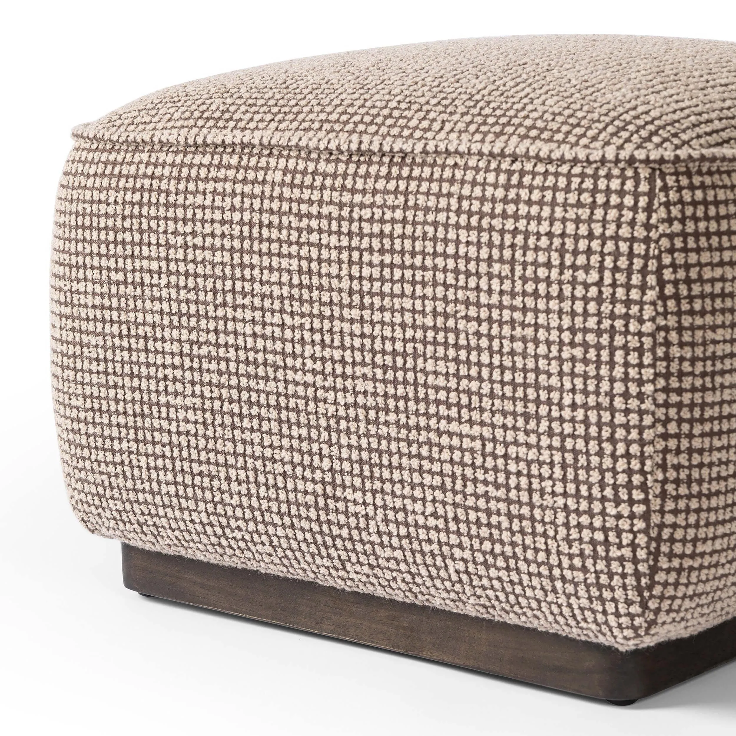 Sinclair Square Ottoman, Barrow Taupe