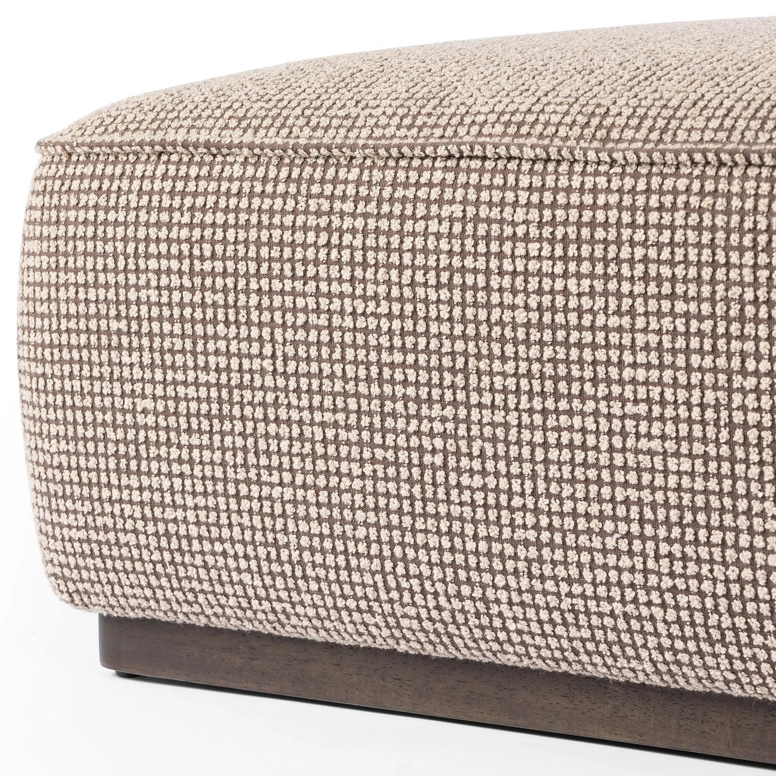 Sinclair Square Ottoman, Barrow Taupe