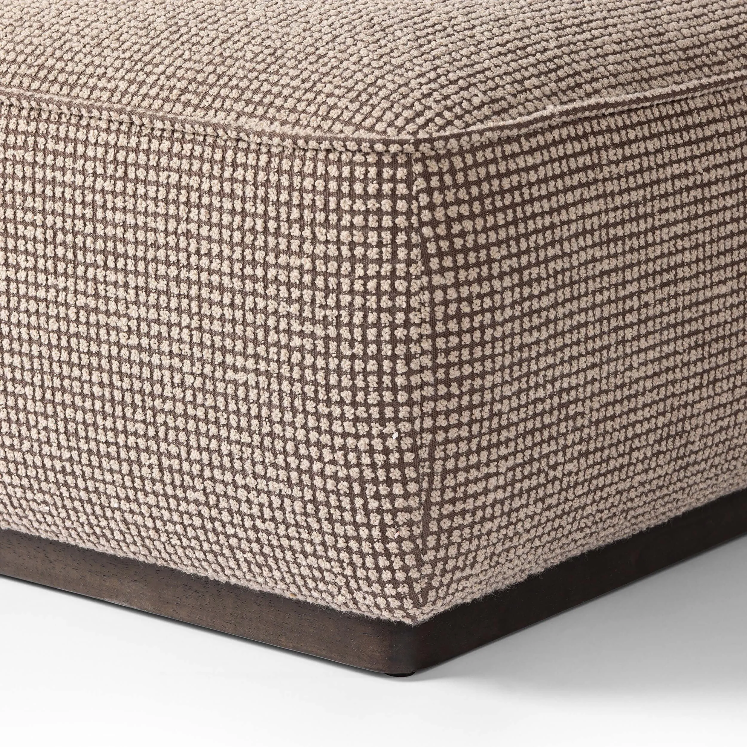 Sinclair Square Ottoman, Barrow Taupe