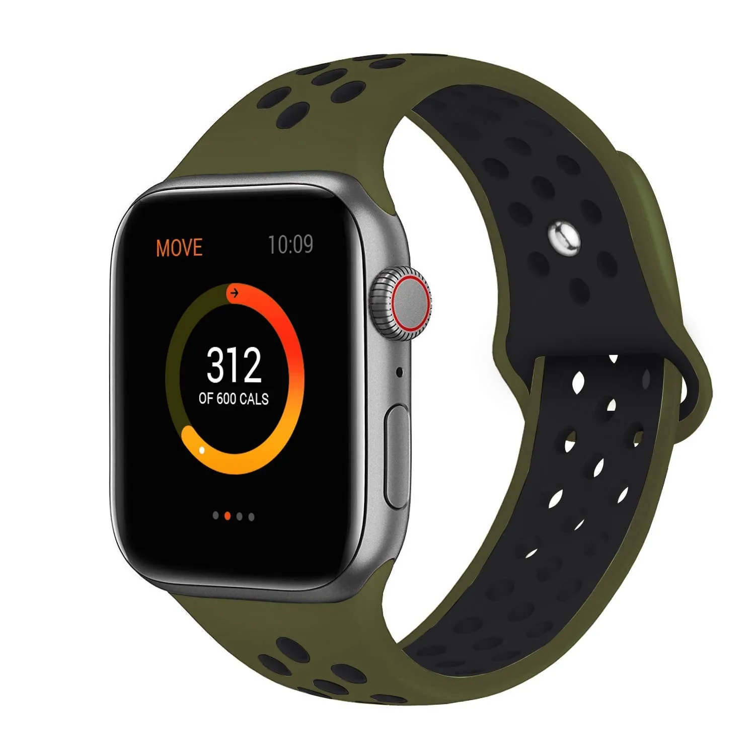 Sports Silicone Apple Watch Band (42/44/45/m)