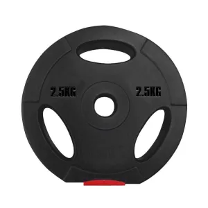 Standard 1" Tri-Grip Vinyl Weight Plate 2.5kg - Black & Red