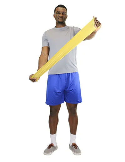 Sup-R Band Latex Free Exercise Band - 5 foot Singles, 5-piece set (1 each: yellow, red, green, blue, black)