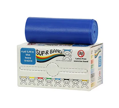 Sup-R Band Latex Free Exercise Band - 6 yard roll - Blue - heavy