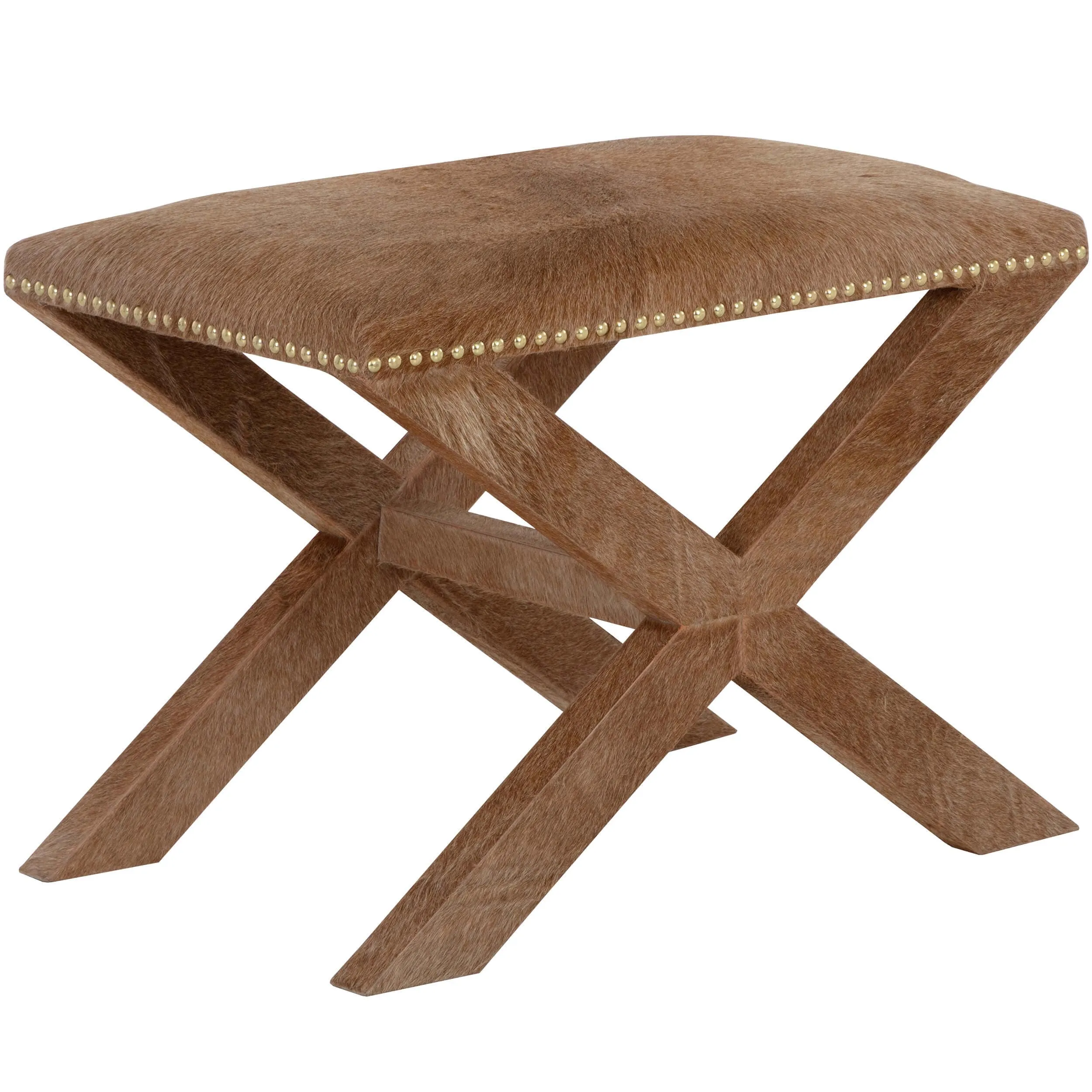 Theodora Leather Stool, Brown