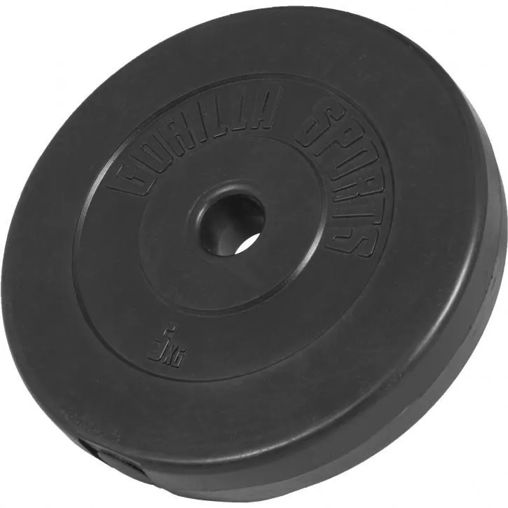 Weight Bench with 38KG Vinyl Weight Set - Black