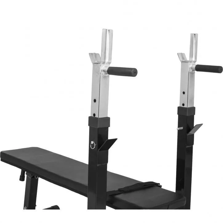 Weight Bench with 38KG Vinyl Weight Set - Black