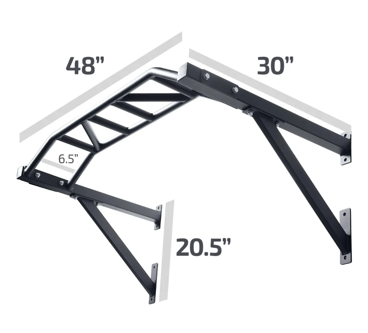 XM Fitness Wall Mounted Multi-Grip Chin Up Bar