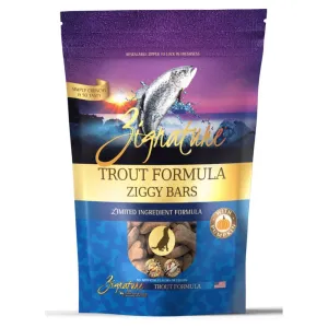 Zignature Ziggy Bars Trout Formula Grain Free Biscuit Dog Treats 12oz